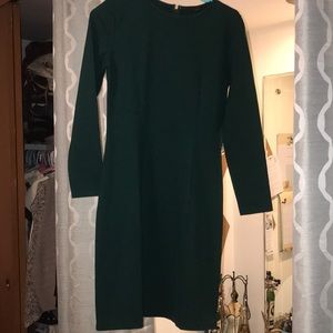 Gorgeous J crew dress in dark green XS